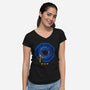 Omni Consumer Products Mega Corp-Womens-V-Neck-Tee-rocketman_art