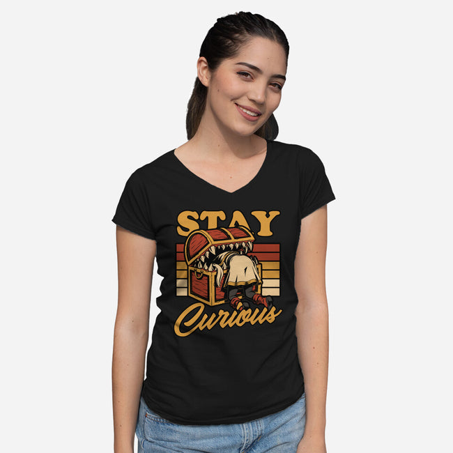 Elf Anime Treasure-Womens-V-Neck-Tee-Studio Mootant