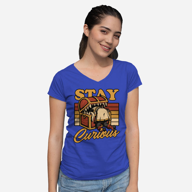 Elf Anime Treasure-Womens-V-Neck-Tee-Studio Mootant