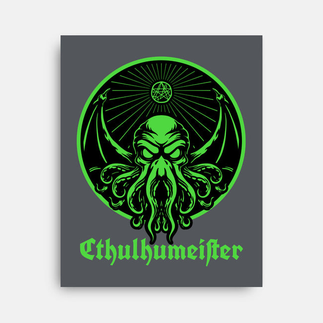 Cthulhu Drink Label-None-Stretched-Canvas-Studio Mootant