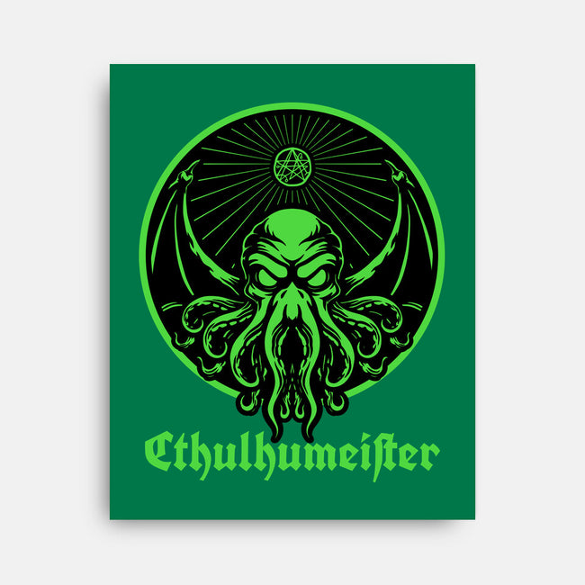 Cthulhu Drink Label-None-Stretched-Canvas-Studio Mootant