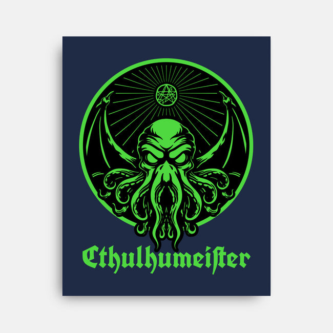 Cthulhu Drink Label-None-Stretched-Canvas-Studio Mootant