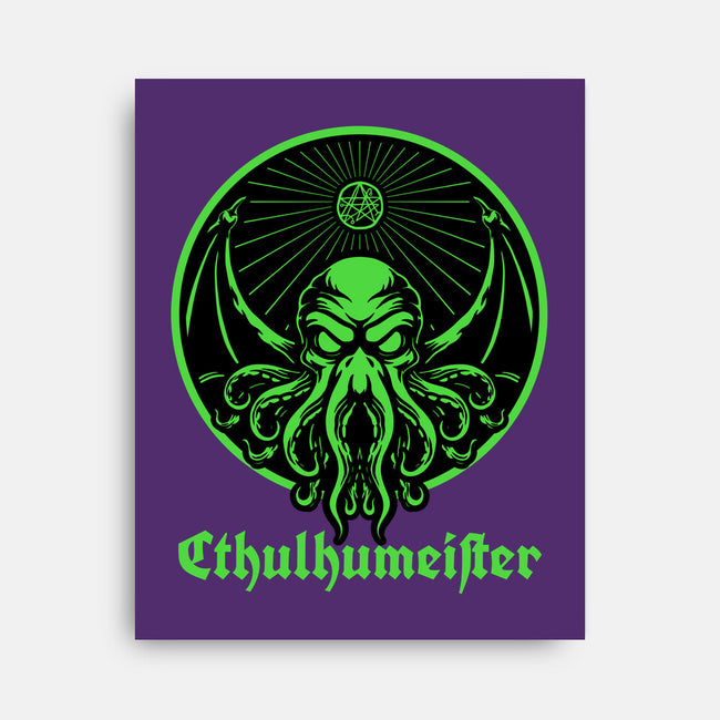 Cthulhu Drink Label-None-Stretched-Canvas-Studio Mootant