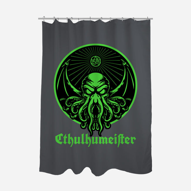 Cthulhu Drink Label-None-Polyester-Shower Curtain-Studio Mootant
