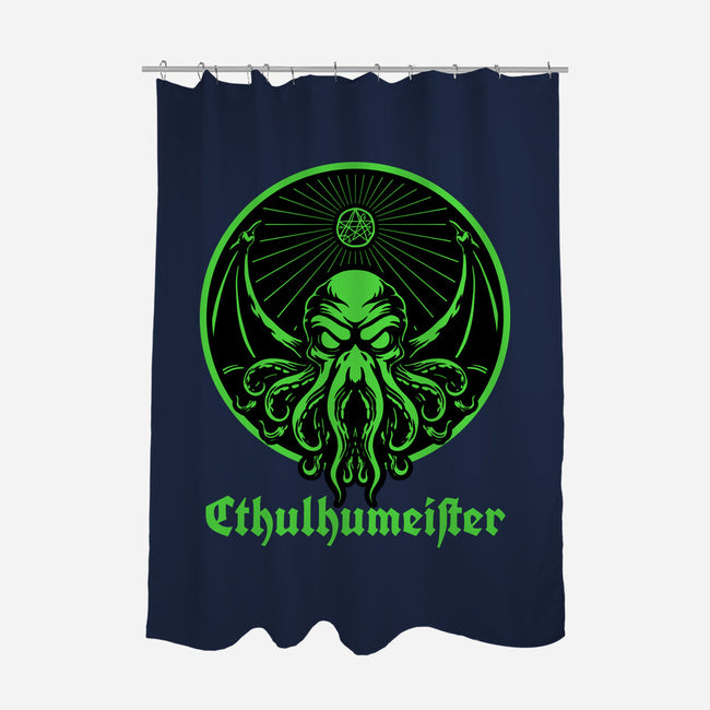 Cthulhu Drink Label-None-Polyester-Shower Curtain-Studio Mootant