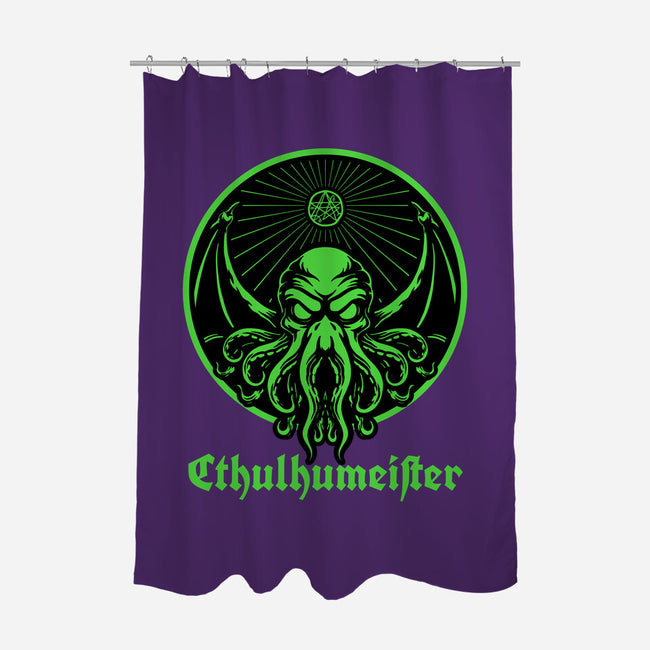 Cthulhu Drink Label-None-Polyester-Shower Curtain-Studio Mootant