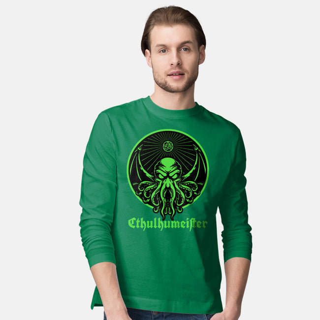 Cthulhu Drink Label-Mens-Long Sleeved-Tee-Studio Mootant