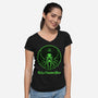 Cthulhu Drink Label-Womens-V-Neck-Tee-Studio Mootant