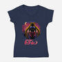 Moon Rising-Womens-V-Neck-Tee-rmatix