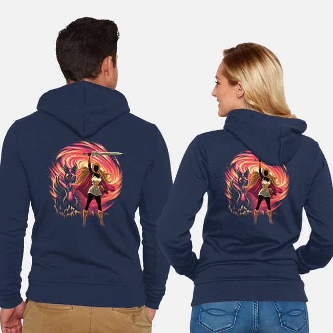 Guardian Of Etheria-Unisex-Zip-Up-Sweatshirt-rmatix