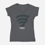 Catfi Free-Womens-V-Neck-Tee-Freecheese