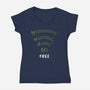Catfi Free-Womens-V-Neck-Tee-Freecheese