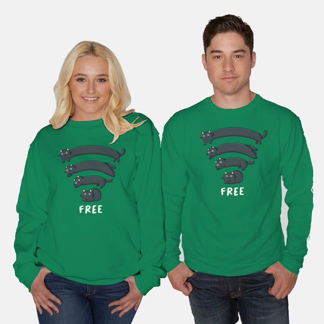 Catfi Free-Unisex-Crew Neck-Sweatshirt-Freecheese