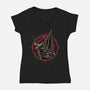 Keeper Of The Town-Womens-V-Neck-Tee-glitchygorilla