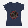 Keeper Of The Town-Womens-V-Neck-Tee-glitchygorilla