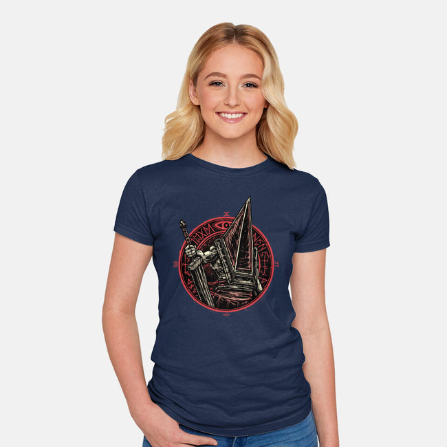 Keeper Of The Town-Womens-Fitted-Tee-glitchygorilla