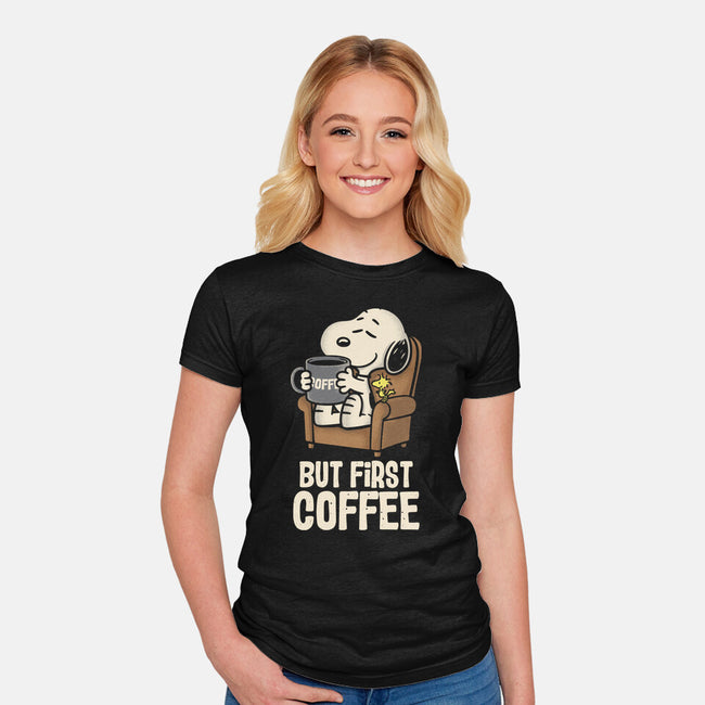 I Will Have My Coffee First-Womens-Fitted-Tee-turborat14