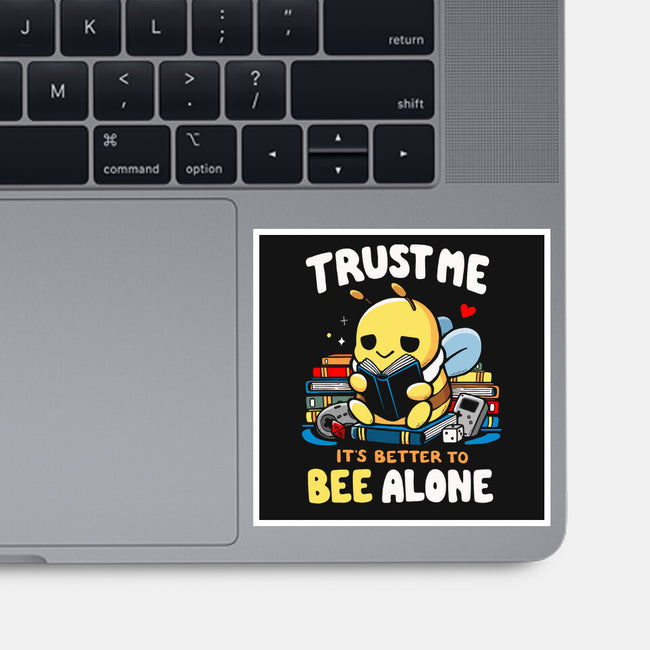 Better To BEE Alone-None-Glossy-Sticker-Vallina84