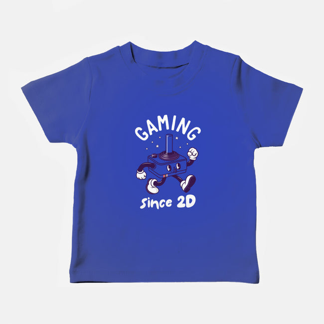 Gaming Since 2D-Baby-Basic-Tee-rocketman_art