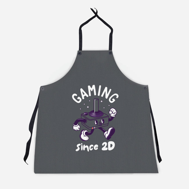 Gaming Since 2D-Unisex-Kitchen-Apron-rocketman_art