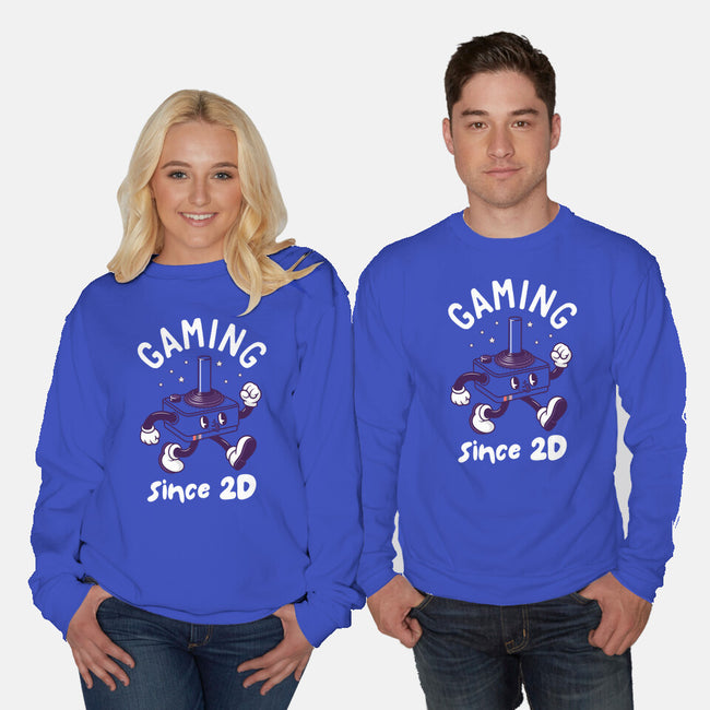 Gaming Since 2D-Unisex-Crew Neck-Sweatshirt-rocketman_art