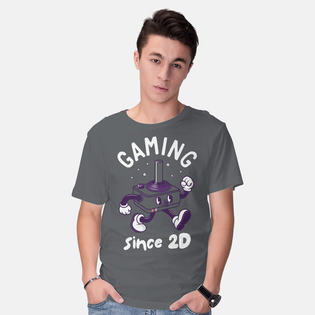 Gaming Since 2D-Mens-Basic-Tee-rocketman_art