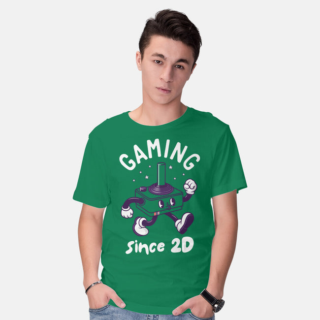 Gaming Since 2D-Mens-Basic-Tee-rocketman_art