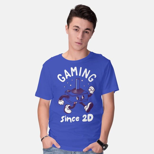 Gaming Since 2D-Mens-Basic-Tee-rocketman_art
