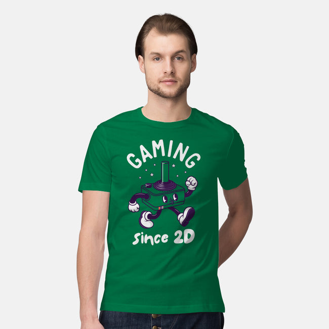 Gaming Since 2D-Mens-Premium-Tee-rocketman_art