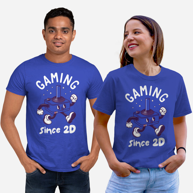 Gaming Since 2D-Unisex-Basic-Tee-rocketman_art