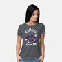 Gaming Since 2D-Womens-Basic-Tee-rocketman_art
