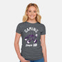 Gaming Since 2D-Womens-Fitted-Tee-rocketman_art