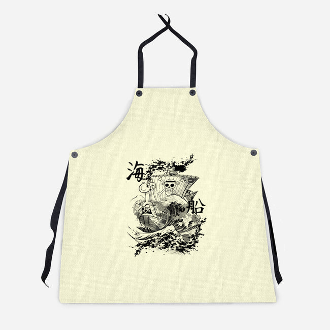 Ship Sea Ink-Unisex-Kitchen-Apron-fanfabio