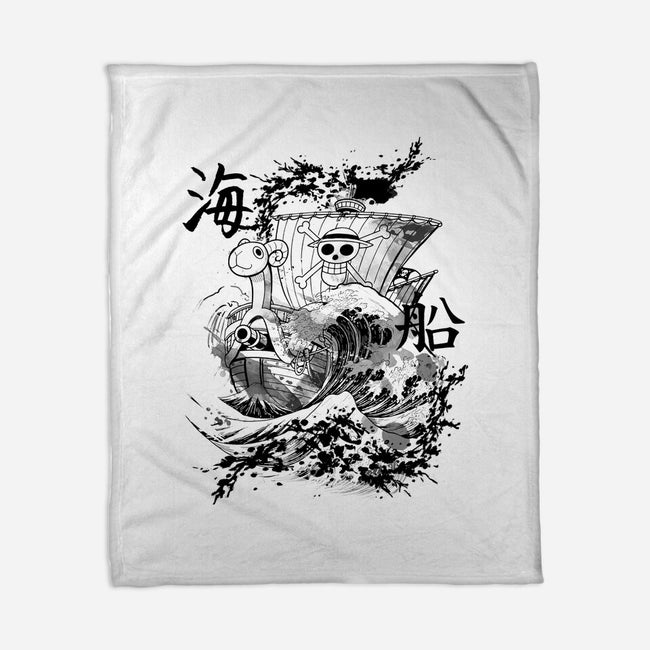 Ship Sea Ink-None-Fleece-Blanket-fanfabio