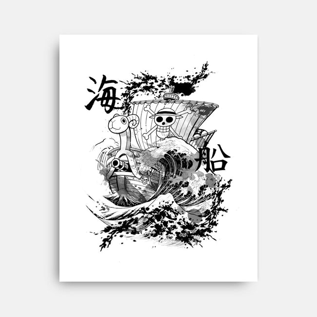 Ship Sea Ink-None-Stretched-Canvas-fanfabio