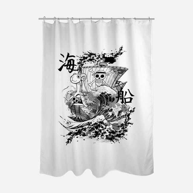 Ship Sea Ink-None-Polyester-Shower Curtain-fanfabio