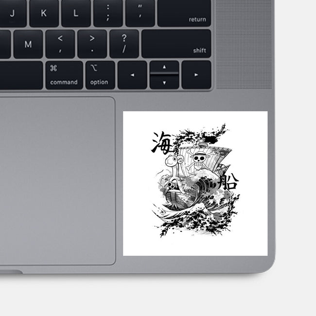 Ship Sea Ink-None-Glossy-Sticker-fanfabio
