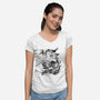 Ship Sea Ink-Womens-V-Neck-Tee-fanfabio