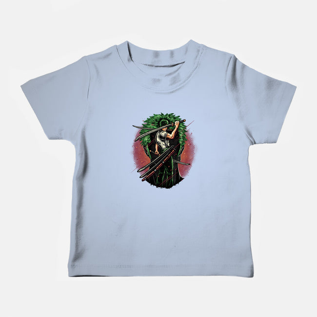 Swordsman Of The Seas-Baby-Basic-Tee-glitchygorilla