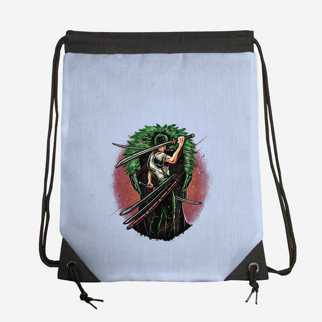 Swordsman Of The Seas-None-Drawstring-Bag-glitchygorilla