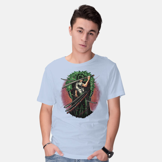 Swordsman Of The Seas-Mens-Basic-Tee-glitchygorilla