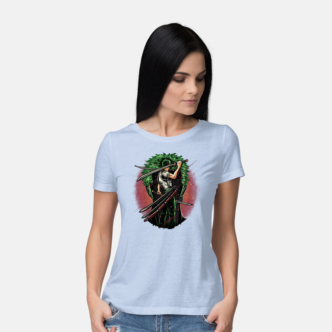 Swordsman Of The Seas-Womens-Basic-Tee-glitchygorilla