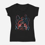 The Shadow Of The Octopus-Womens-V-Neck-Tee-zascanauta