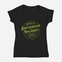 Prone To Shenanigans And Malarkey-Womens-V-Neck-Tee-kg07
