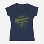 Prone To Shenanigans And Malarkey-Womens-V-Neck-Tee-kg07