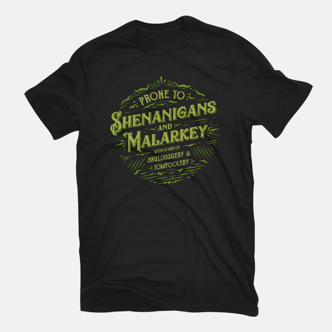 Prone To Shenanigans And Malarkey-Womens-Fitted-Tee-kg07