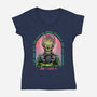 Socially Ack Ack Ackward-Womens-V-Neck-Tee-glitchygorilla