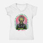 Socially Ack Ack Ackward-Womens-V-Neck-Tee-glitchygorilla