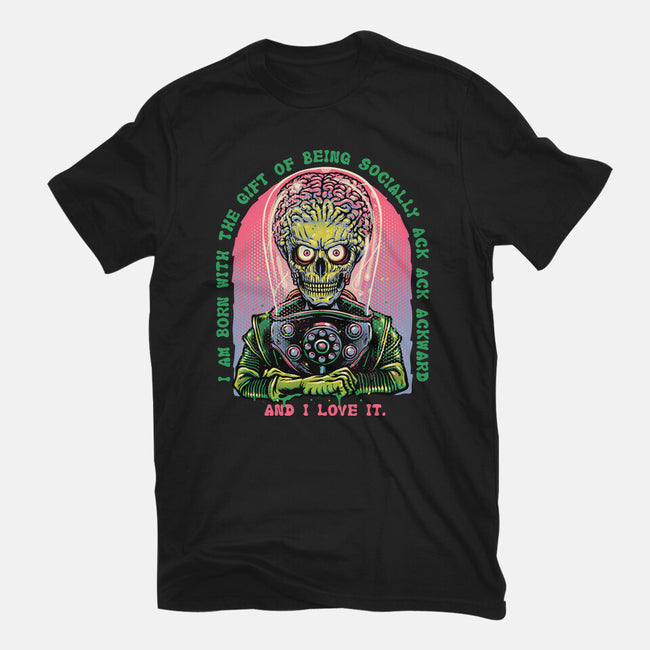 Socially Ack Ack Ackward-Womens-Fitted-Tee-glitchygorilla