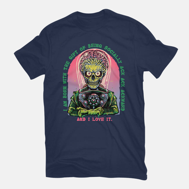 Socially Ack Ack Ackward-Womens-Fitted-Tee-glitchygorilla